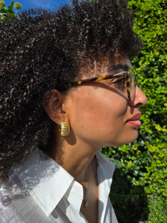 Golden Curls - Oorbellen - Stainless Steel