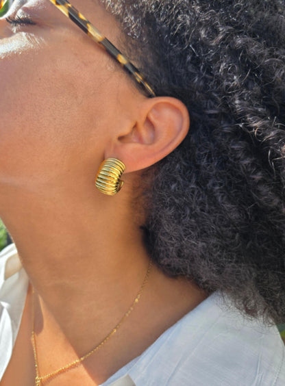 Golden Curls - Oorbellen - Stainless Steel