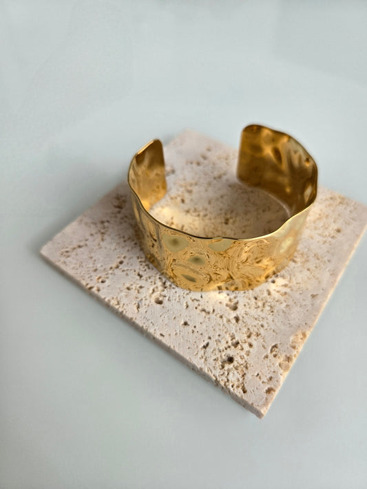 Luna Glow Gold Cuff Bracelet