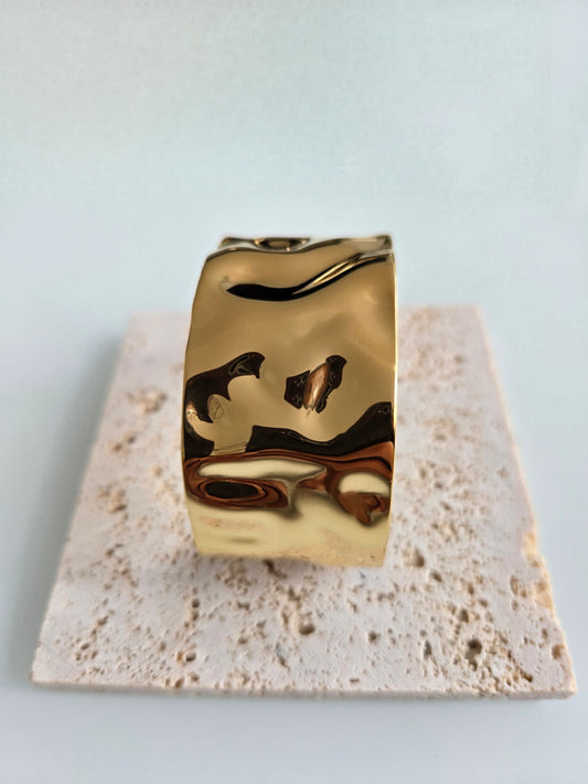 Luna Glow Gold Cuff Bracelet