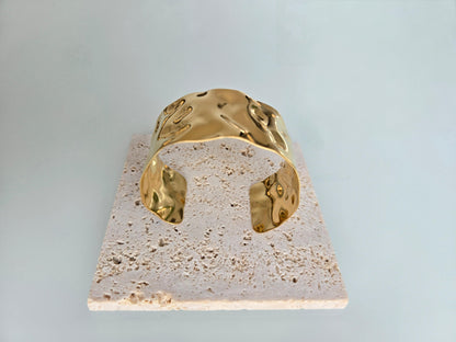 Luna Glow Gold Cuff Bracelet