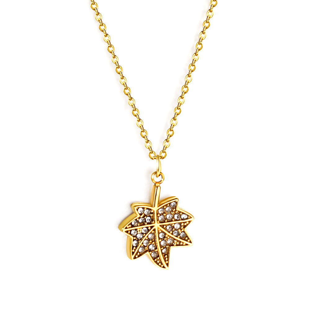 Leafine – ketting - stainless steel